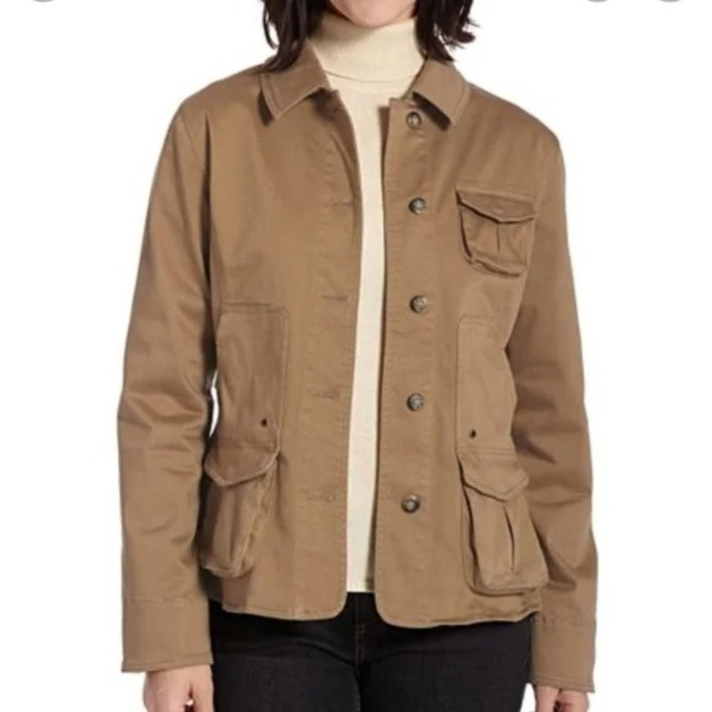 Woolrich Women’s Saddle Ridge Utility Jacket Camel Brown Size S EUC